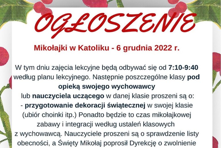 Read more about the article Mikołajki w Katoliku