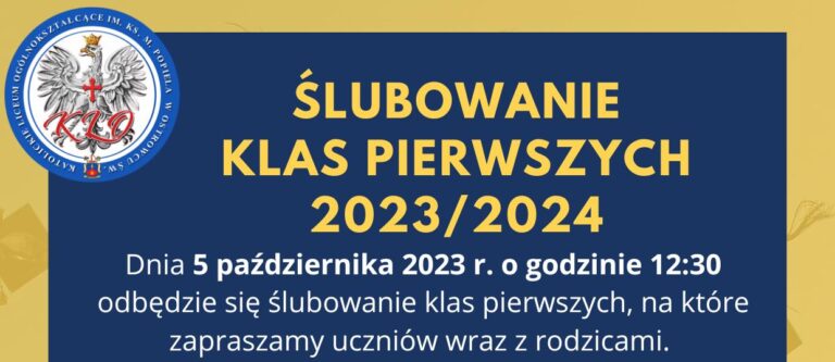 Read more about the article ŚLUBOWANIE KLAS PIERWSZYCH